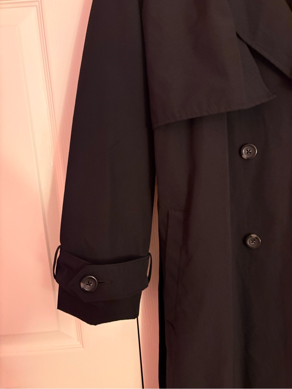 Abercrombie and Fitch Classic Black Trench Coat - Picture 13 of 15